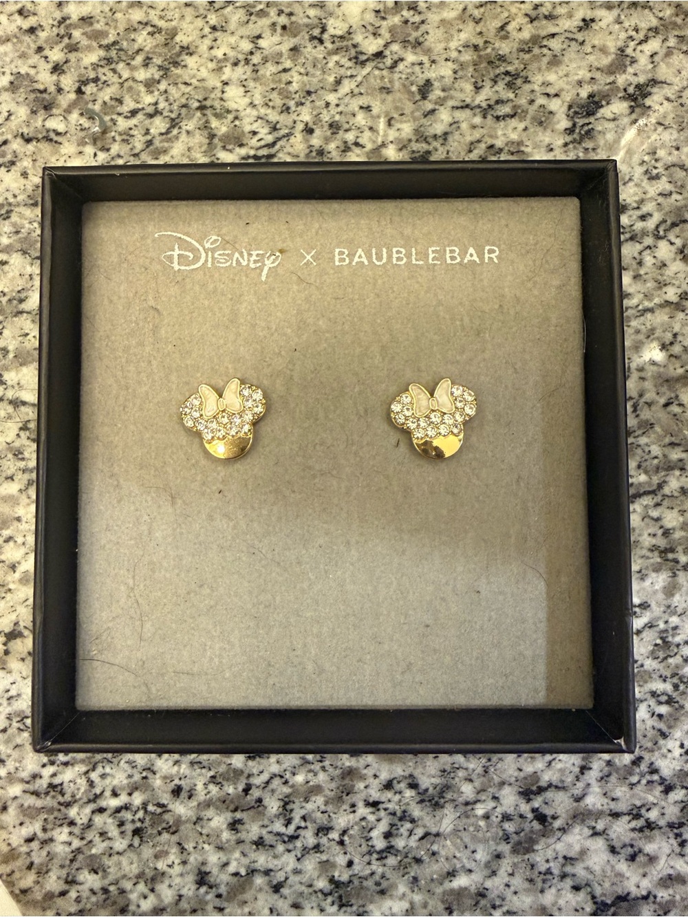 Baublebar Gold Minnie Mouse Stud Earrings